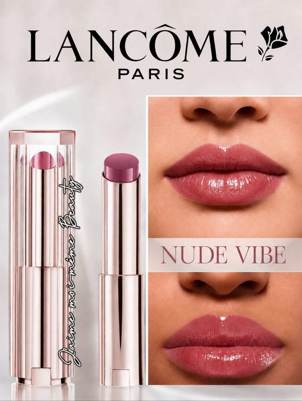 Lancome Nude Vibe Butterglow Plumping Tinted Lip Butter Balm Cool Tone Mauve